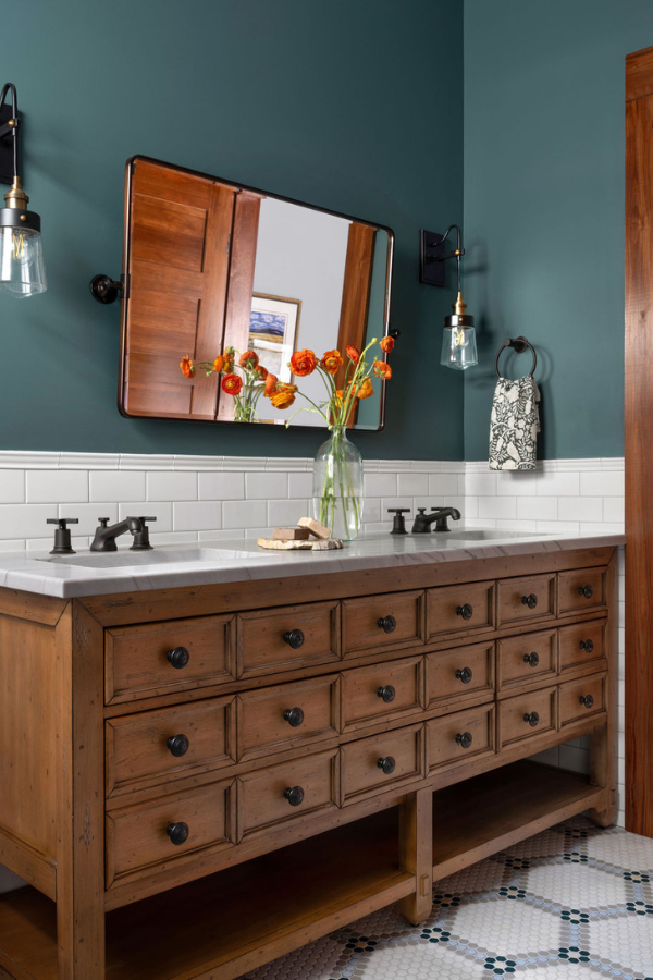 Guest bathroom vanity Poncey-Highland | Copper Sky Design & Remodel